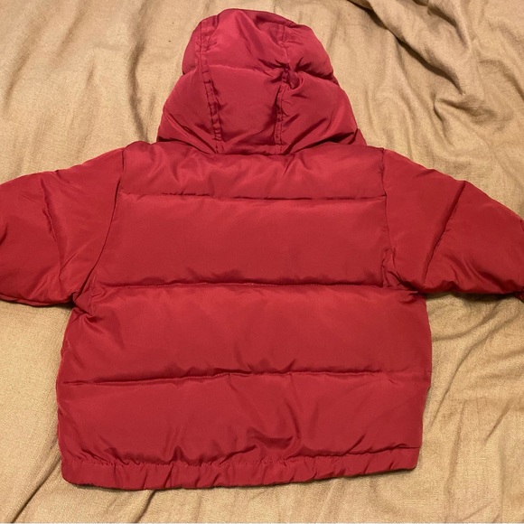 BURBERRY Kids Baby Red Down Puffer Coat w/ Mittens Nova Check House Lining 3M - Picture 12 of 16